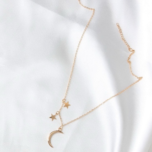 **ELIANA* Gold Moon x Stars Fashion Necklace - Picture 3 of 3